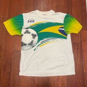 Vintage Brazil National Team Futbol T-Shirt Medium